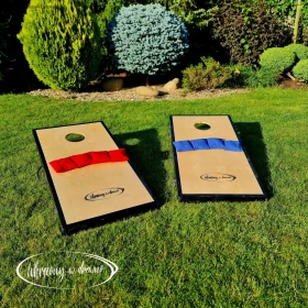 Cornhole, zestaw do gry w cornhole, 2 x plansza, 8 x woreczki