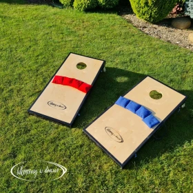 Cornhole, zestaw do gry w cornhole, 2 x plansza, 8 x woreczki