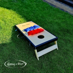 Zestaw Cornhole, plansza do gry w cornhole 122x61, 8 woreczków 15 x 15